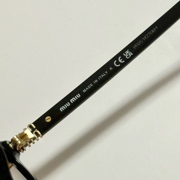 Miu Miu Black Frame Sunglasses with Brown Lenses main image 7
